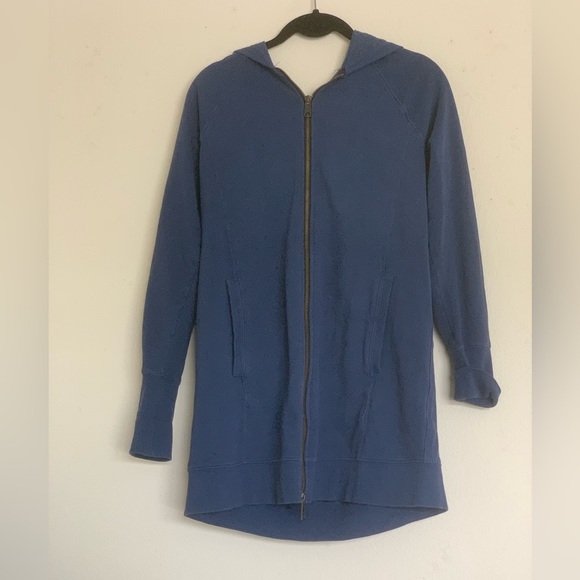 Life is good zip jacket hoodie blue oversized Size S - Picture 1 of 10